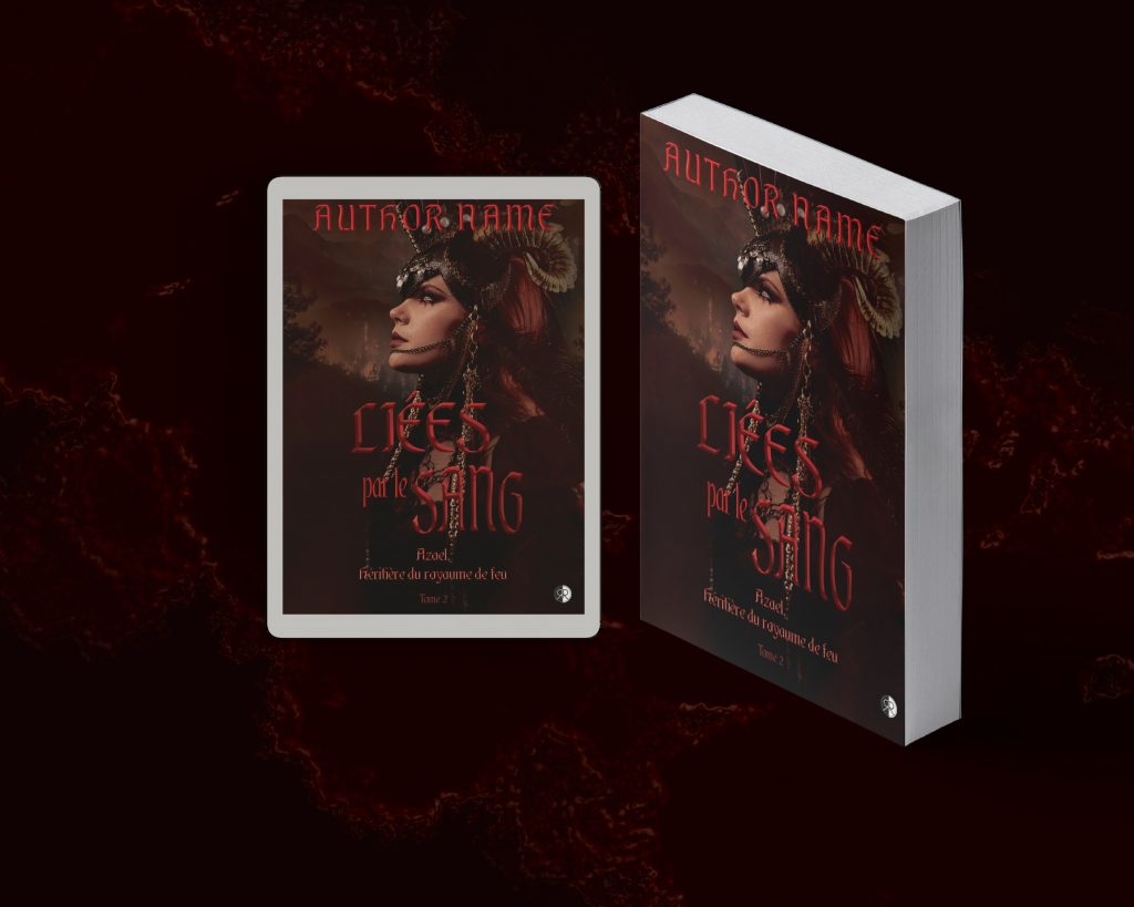 mockup-couverture-livre-format-ebook-broche-liees par le sang tome 2-rren-design-maureenbouxin